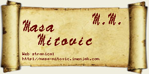 Maša Mitović vizit kartica